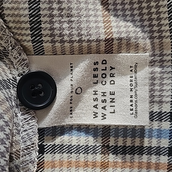 GLASSONS Plaid Pleated Mini Skirt Light Academia Size 14 - Picture 7 of 12